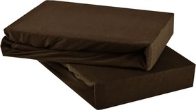 Plachta posteľná tmavohnedá jersey EMI, Detská plachta 60x120