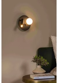 Lucide 77286/02/30 - LED Nástenné svietidlo MATIZ 2xLED/3,5W/230V USB čierna