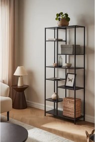 Noela Knižnica regál ARCANA 165x80 čierna