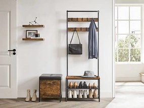 Predsieňová stena TAYLOR s botníkom 180x64 cm, rustikálne hnedá