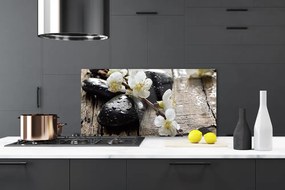 Sklenený obklad Do kuchyne Kvety kamene zen 120x60 cm