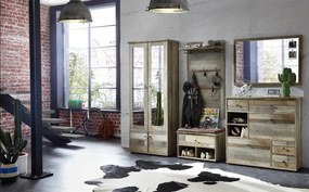 Predsieňová lavica/botník Bonanza, vintage optika