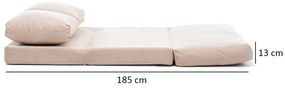 Rozkladacia pohovka Taida Cream