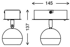 Briloner 2040-012 - LED RGB Stmievateľné bodové svietidlo 1xLED/3,3W/230V + DO