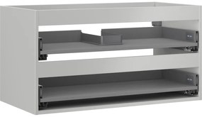 Mexen Box-A, závesná skrinka 90 cm, 2 zásuvky, matná sivá, 91AX0-0900-470-2-62