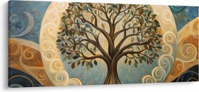 Obraz – Strom života a špirály (120x50 cm)