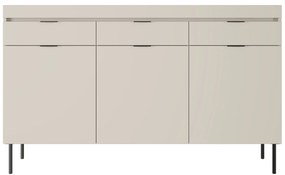 Komoda Sentia 157 cm s 3 zásuvkami - kašmírová / čierna