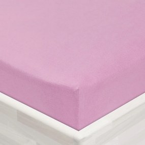 Detské jersey napínacie prestieradlo do postieľky JR-008 Ružová lila 60 x 120 x 10 cm - do postieľky