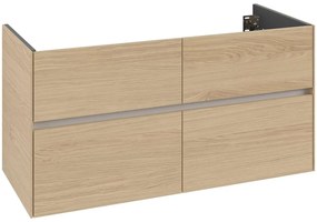 VILLEROY &amp; BOCH Collaro závesná skrinka pod umývadlo, 4 zásuvky, 1196 x 498 x 603 mm, Nordic Oak, C14000VJ