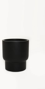 Kvetináč LIVELLO, sklolaminát, výška 41 cm, čierny