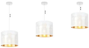 Závesné svietidlo Asti0, 1x biele PVC tienidlo, (fi 20cm), g, w