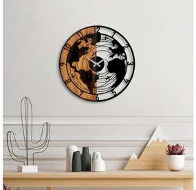 Nástenné hodiny pr. 56 cm 1xAA drevo/kov