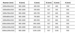 Mexen Pretoria, sprchovací kút 100 (dvere) x 70 (stena) cm, 6mm číre sklo, chrómový profil + čierna sprchová vanička, 852-100-070-01-00-4070