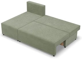 Rohová rozkladacia sedačka FERMO Poso svetlozelená