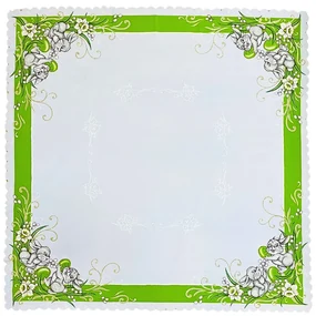 Veľkonočný obrus Zajačiky zelený 90x90cm TiaHome