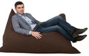 Sedací vak vankúš tmavohnedý semišový EMI