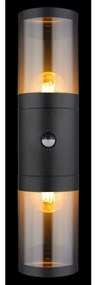 Globo 32014-2BS-Vonkajšie nástenné svietidlo so senzorom XELOO 2xE27/40W/230V IP44