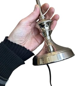 Stolná lampa Tiffany ANTIK SLENDER Metal Base Crystal 50*Ø18