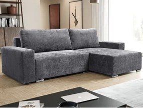 Rohová sedacia súprava Anafi, tmavo šedá látka%