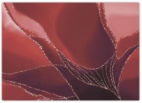 Obraz - Červená abstraktná kvetina N⁰2 (70x50 cm)