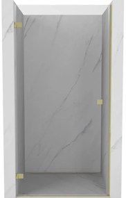 Mexen, Mexen Lunar-B Otočné ľavé sprchové dvere 80 cm, transparentné, brúsené zlaté - 832-080-000-55-00-L