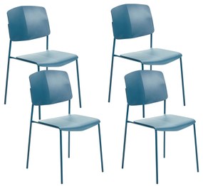 Sada 4 jedálenských stoličiek modrá ASTORIA Beliani
