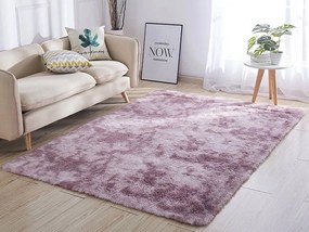 TZ Ružový obdĺžnikový shaggy koberec Ombre Rozmer: 130x190 cm