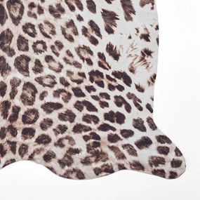 Hnedo-béžový koberec 155x130 cm Faux Leopard - Think Rugs