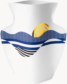 Ručne vyrobená dekoračná papierová váza Salina, V 29 cm