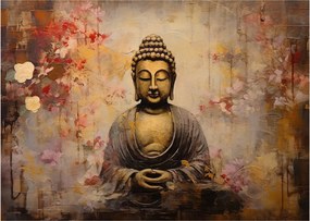 Sklenený obraz - Budha, maľba (70x50 cm)