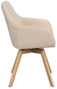 Béžové čalúnené jedálenské kreslá v súprave 2 ks Alison – Rowico