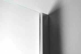Aqualine, WALK-IN stena na inštaláciu na múr so vzperou, jednodielna, 800 mm, matné sklo, WI080M