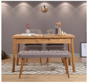 Jedálenský set Dobuse 2 (borovica atlantická + sivá) (pre 4 osoby). Vlastná spoľahlivá doprava až k Vám domov. 1093781