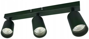 BERGE Stropné bodové svietidlo LED VIKI-X 3x GU10 - čierne + 3x LED žiarovka