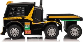 LEAN CARS Elektrické autíčko Mercedes s návesom XMX622B, LCD, žlté