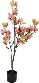 Dekoračný stromček Magnolia s lososovými kvetmi - 20*15*120 cm