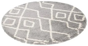 Koberec BOHO L229C tmavosivý / béžový kruh