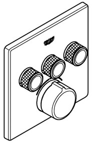 GROHE 29149000 - Krytka podomietkovej batérie SMARTCONTROL 158 × 158 mm chróm