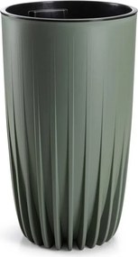Kvetináč STRIPPED ECO II 30 cm sivo-zelený