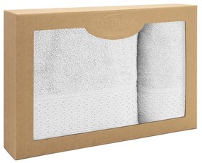 BAVLNENÉ UTERÁKY SOLANO SADA 1 KS 50X90 CM, 1 KS 70X140 CM BIELA