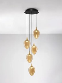 Minimalistický luster Nali 5 Zlatá