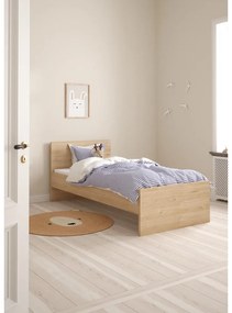 Jednolôžková posteľ v dekore duba v prírodnej farbe 90x190 cm Naia – Tvilum