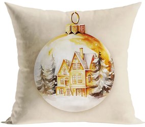 INTERMEDIC SK Obliečka na vankúš Velvet Zlatá Guľa 40x40 cm
