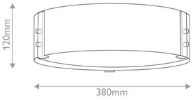 Hinkley HK-SAWYER-F-M-SQ - Stropné svietidlo SAWYER 3xE14/40W/230V pr. 38cm hnedá