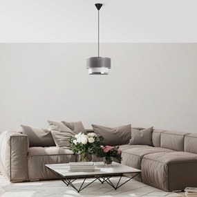 Závěsný lustr Cake šedý/zlatý