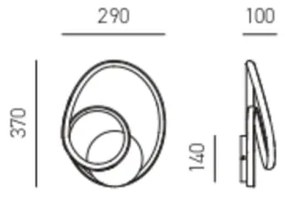 Gea Luce DIVA A ORO SPAZZOLATO -LED Stmievateľné nástenné svietidlo 20W/230V zlatá