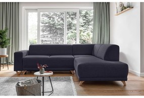 Antracitová rozkladacia/s úložným priestorom rohová pohovka (pravý roh/do L) Classy Sophie – Miuform