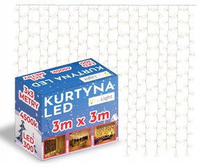 Tutumi Tutumi, LED záves 300 diód 3x3m GL2001, teplé biele svetlo, CHR-00316