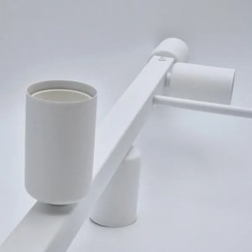 Luster na tyči ASTRID 6xE27/60W/230V biela