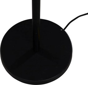 Stojacia lampa čierna s hnedým zamatovým tienidlom 40 cm - Simplo